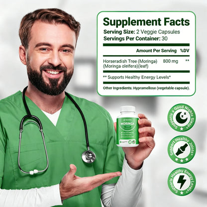 Rosabella Moringa Powder Capsules